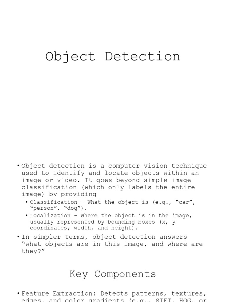 9. Object Detection | PDF | Imaging | Vision