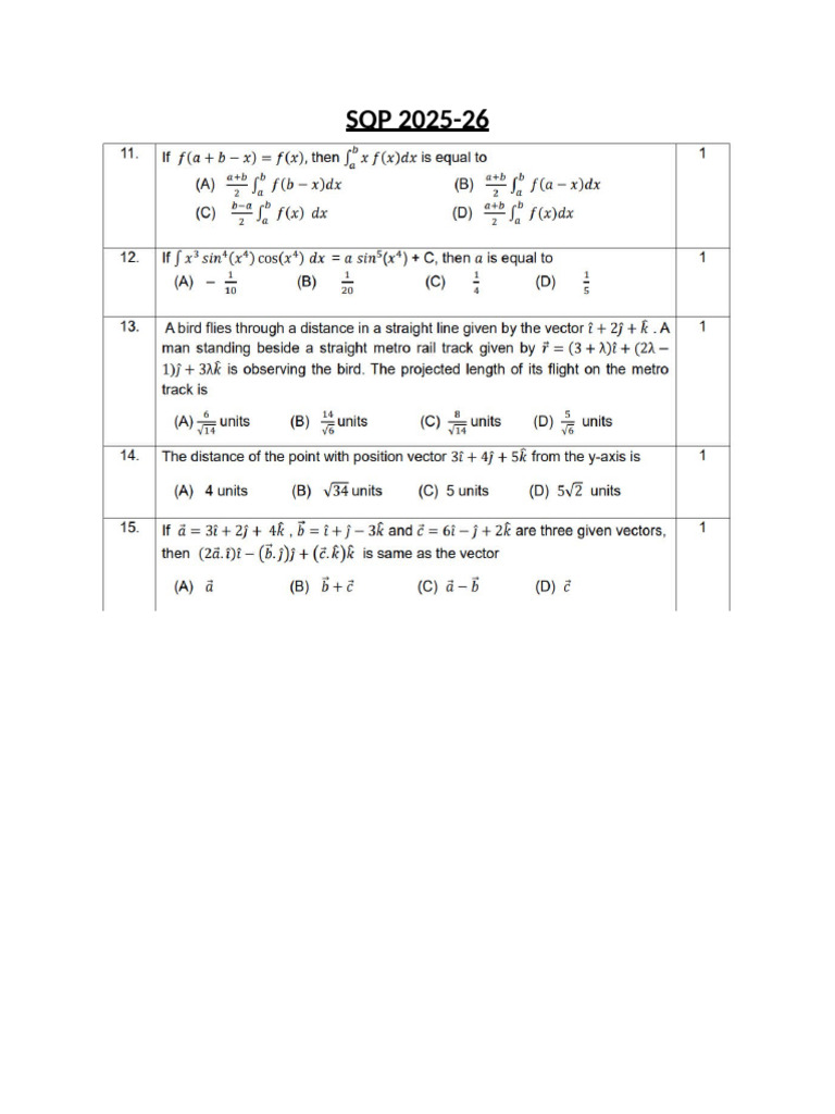 SQP 2025,2024 Imp Ques | PDF