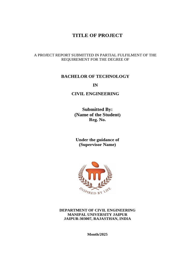 Civil Engineering Project Report Guide | PDF | Abstract (Summary ...