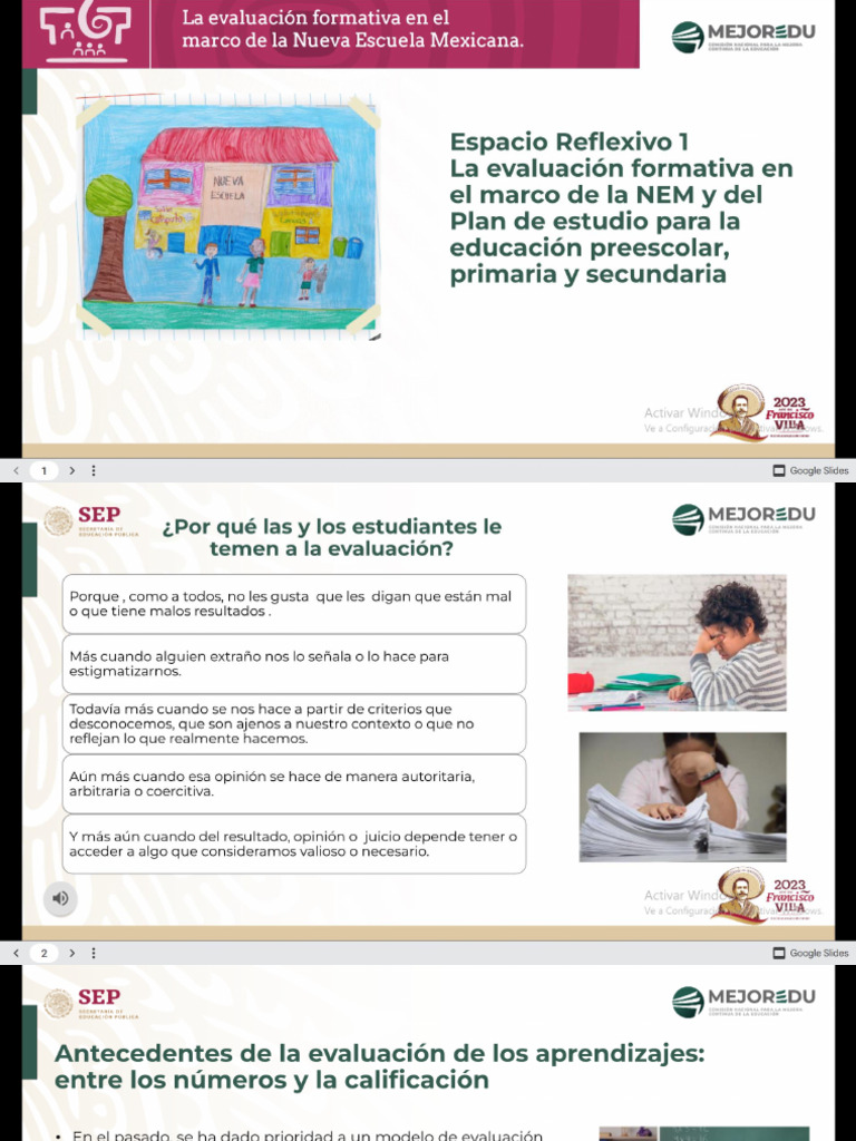 La Evaluación Formativa en El Marco de La NEM | PDF