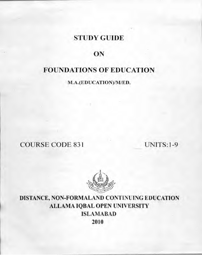 M.ed 0831 | PDF