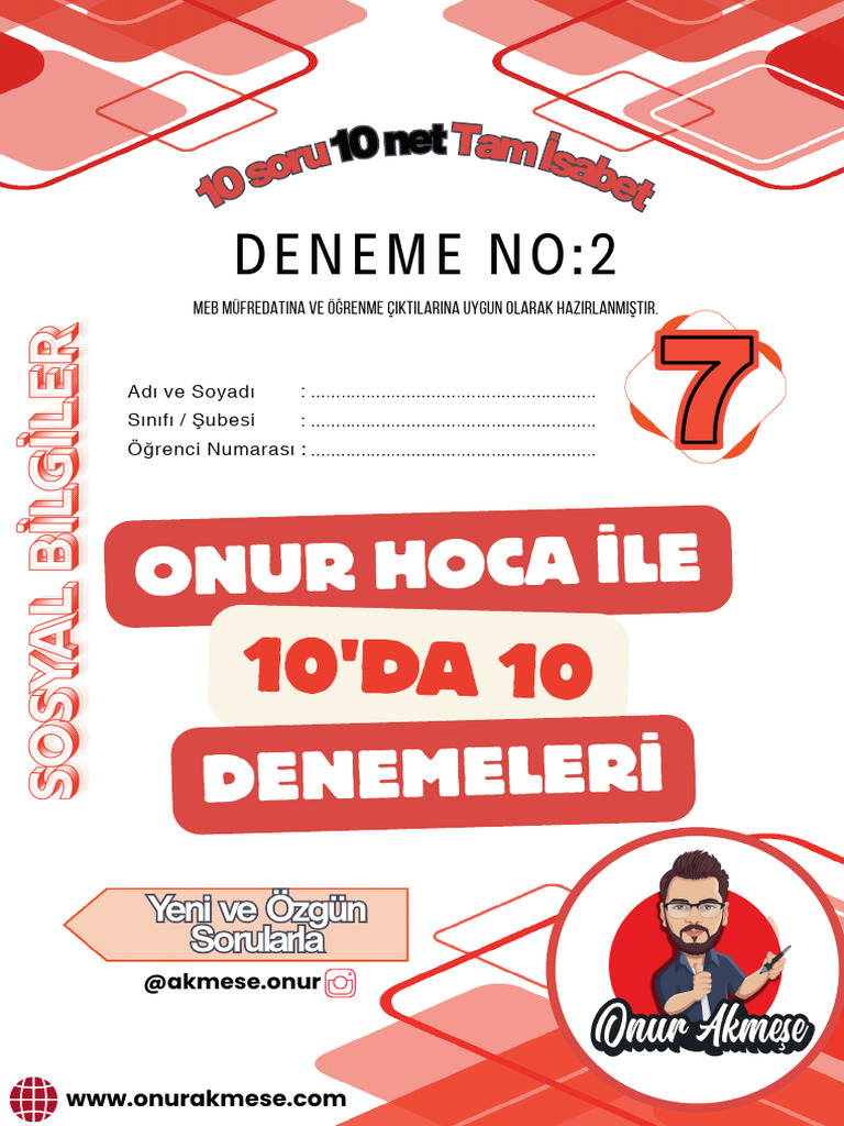 Sınıf 10da 10 Deneme No 2 | PDF