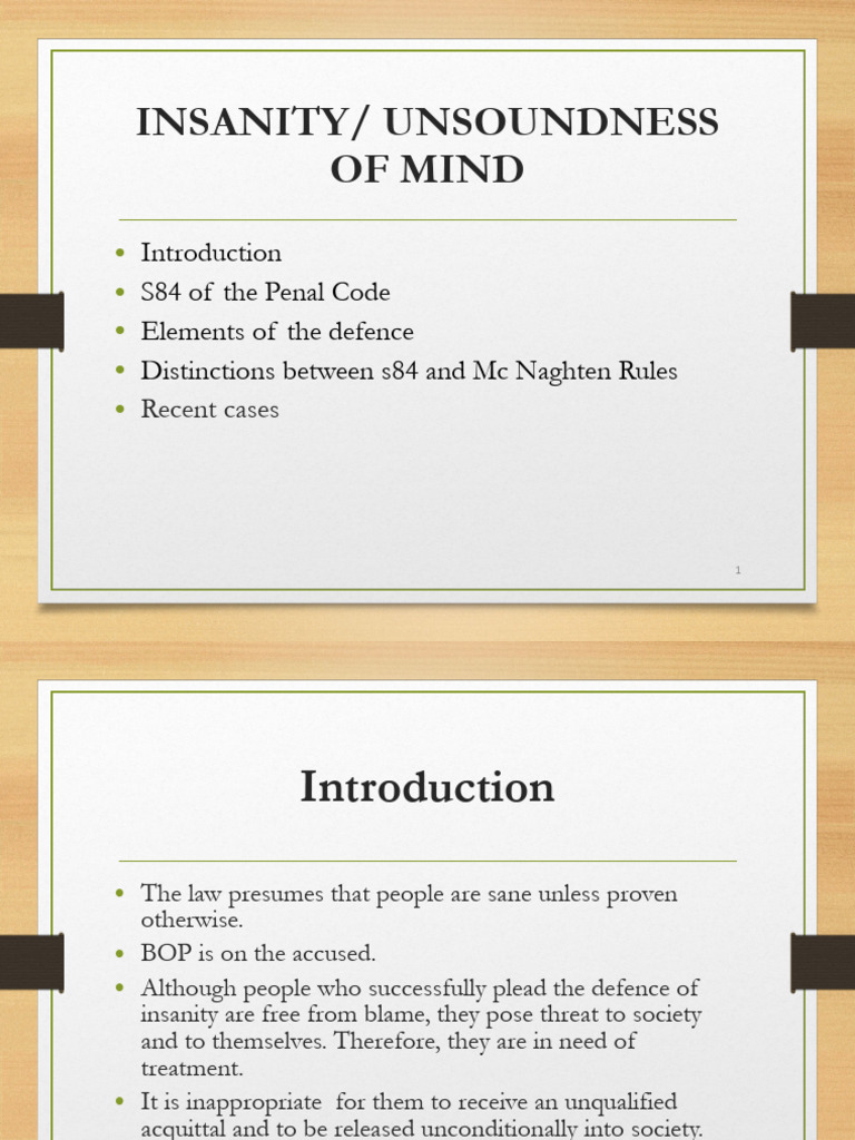 Insanity Latest | PDF | Insanity Defense | Abnormal Psychology