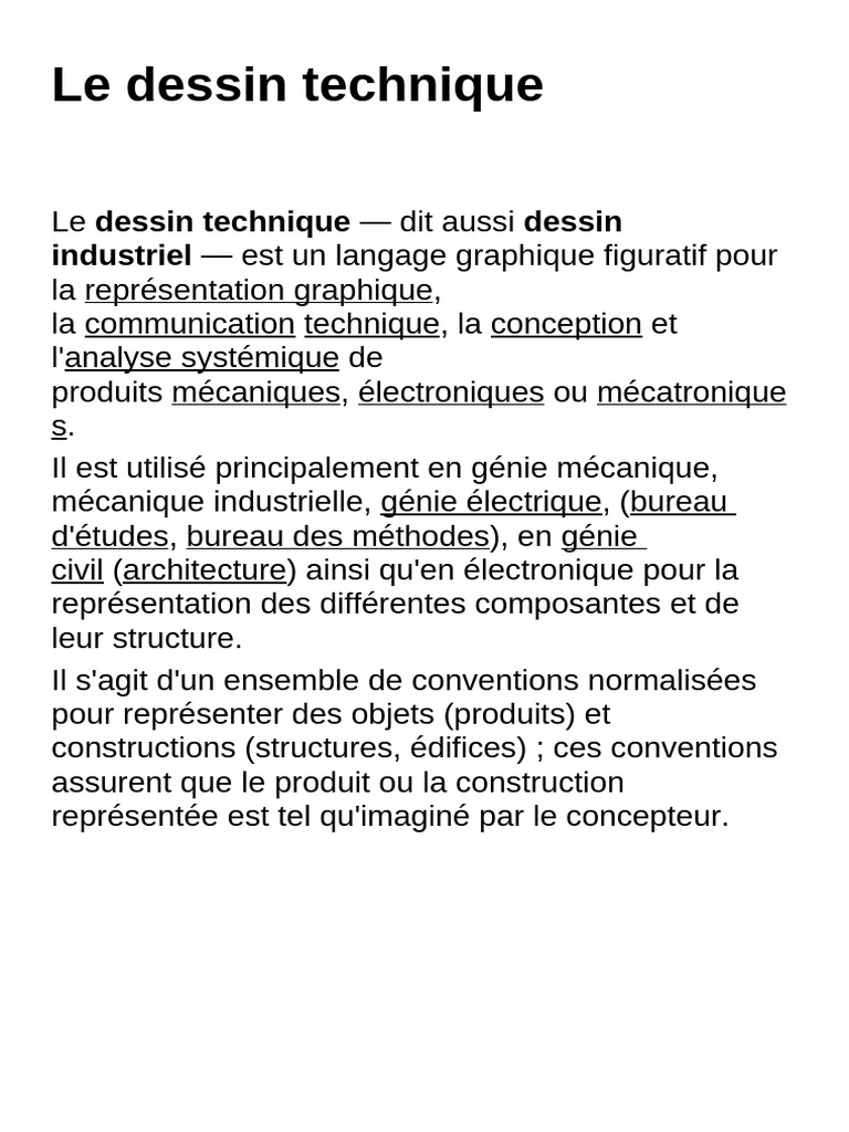 Guide complet du dessin technique | PDF | Dessin technique