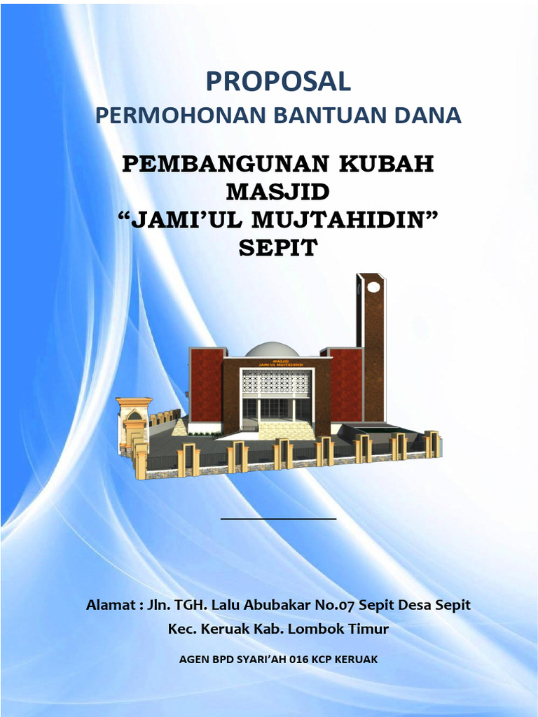 Proposal Pembangunan Kubah Masjid-JM Sepit | PDF