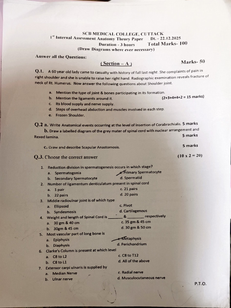 SCB 1st Internal 2025 | PDF