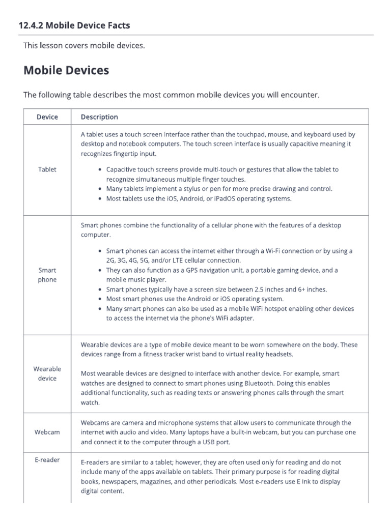Mobile Device Facts | PDF