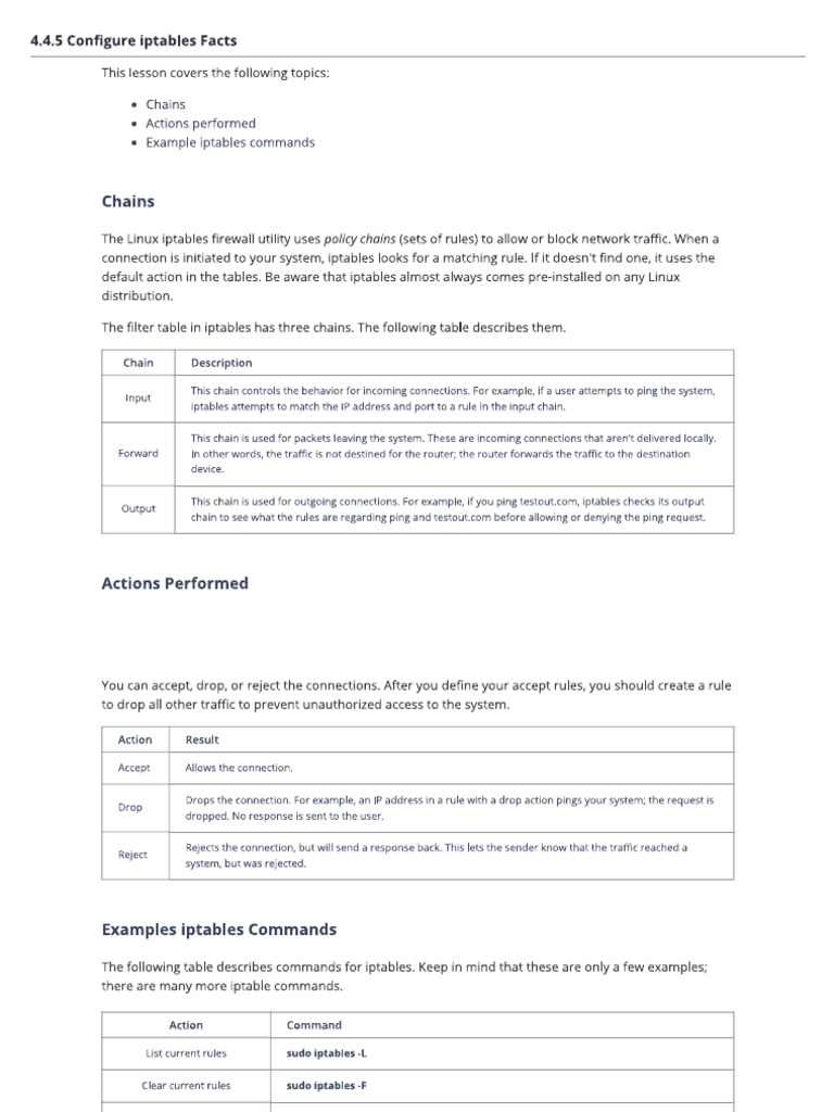 Configure IP Tables | PDF