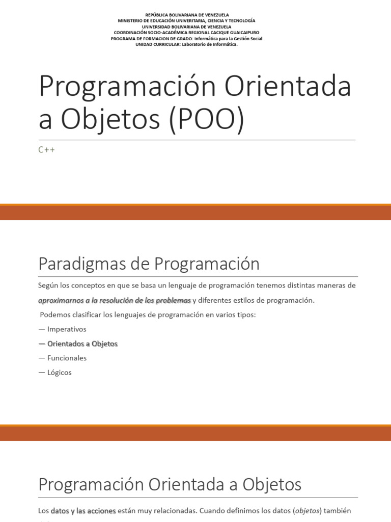 Laboratorio Informatica POO C++ | PDF | Objeto (informática ...