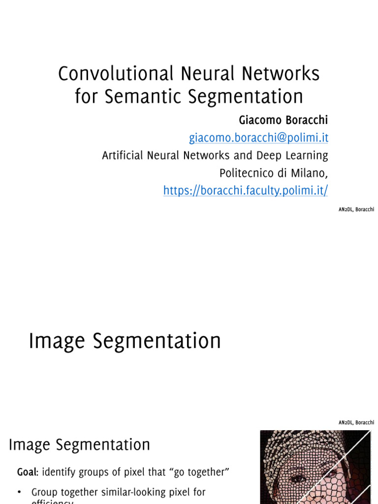 CNNs for Semantic Segmentation Guide | PDF | Image Segmentation ...