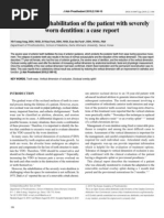 Full Mouth Rehabilitation of The Patient With Severly Worn Out Dentition A Case Report.