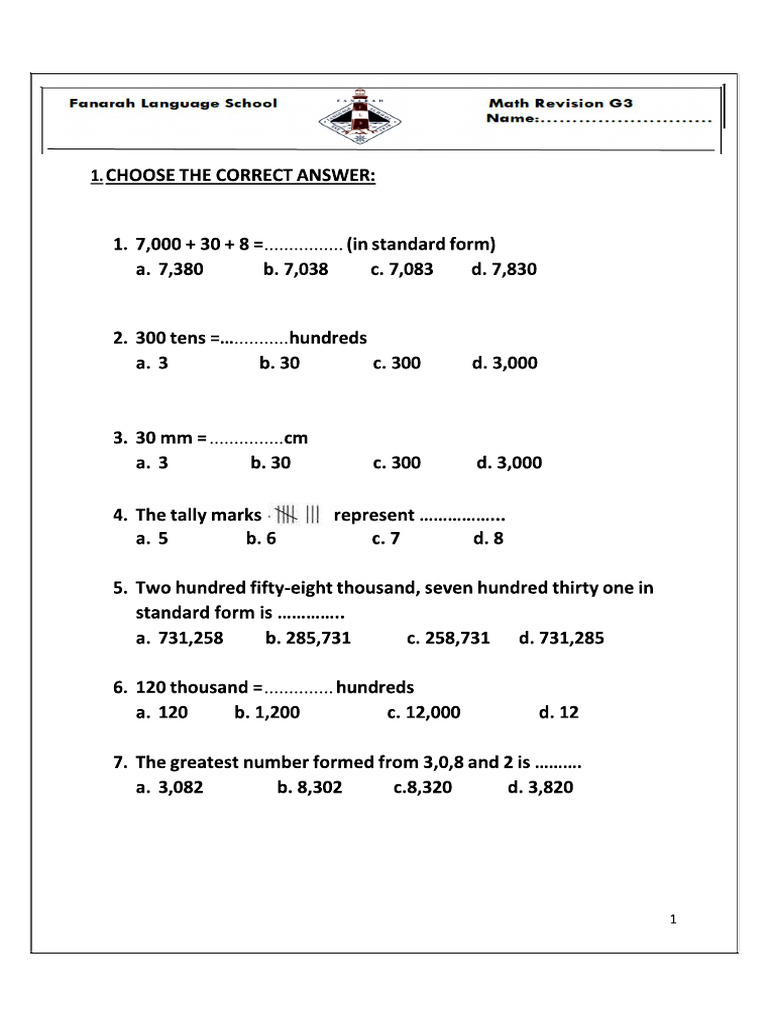 Final Revision Sheet p.3 | PDF