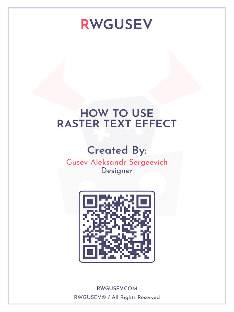 Raster Text Effect Usage Guide | PDF