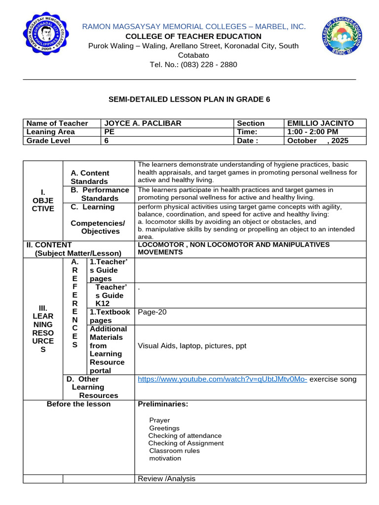 Lesson-Plan-draft-FINAL.docx JANNET FABA. Super Final Na Niii | PDF