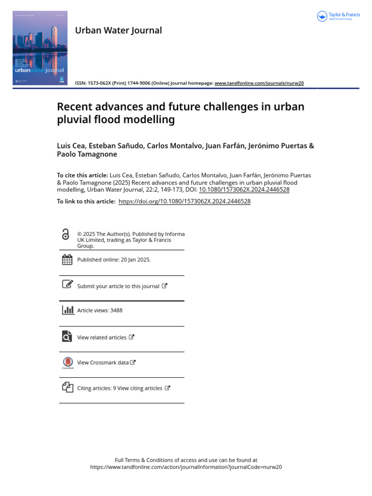Urban Pluvial Flood Modelling Advances | PDF | Flood | Storm Drain