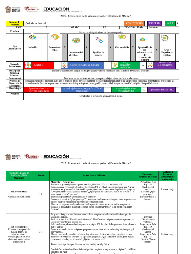 Prevención de Violencia Escolar 2025 | PDF | Salón de clases | Abuso ...