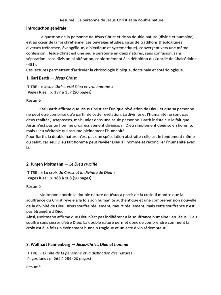 Double nature de Jésus-Christ expliquée | PDF | Jésus | Dieu