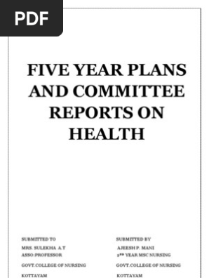 five year plans............................................