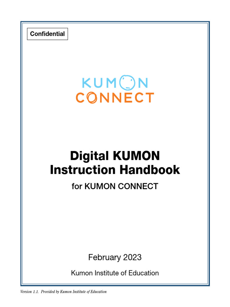 Digital Kumon Instruction Handbook | PDF | Learning | Tablet Computer
