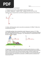 Newton's Laws Practice Worksheet | PDF | Force | Friction