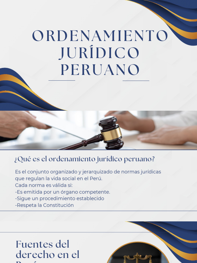Ordenamiento Jurídico en Perú: Estructura y Fuentes | PDF | Caso de ley ...