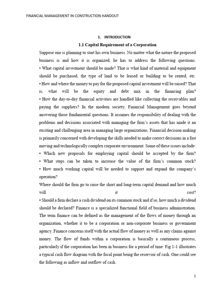 PDF FINANCIAL MANAGEMENT IN CON. HANDOUT | PDF | Loans | Equity (Finance)