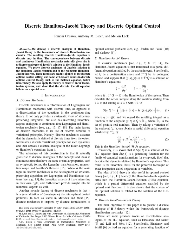 RP_2010_Discrete Hamilton-Jacobi Theory and Discrete Optimal Control ...