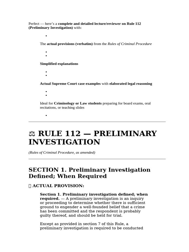 Crim Pro Rule 112 | PDF | Prosecutor | Arrest