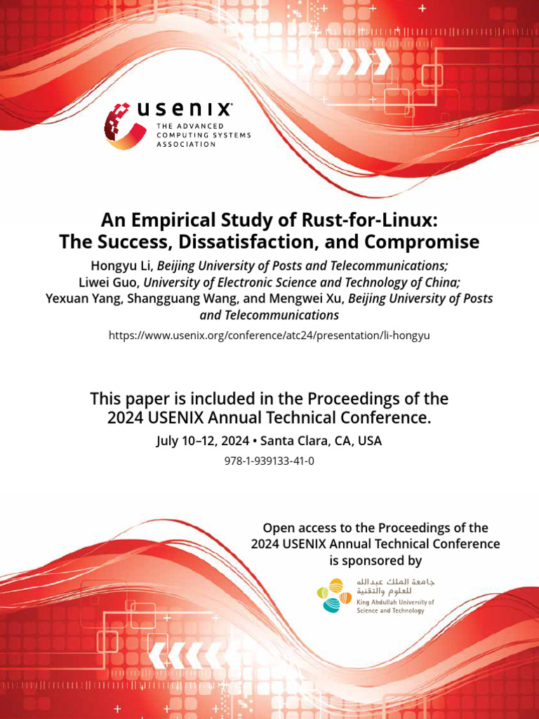 Rust-for-Linux: Success and Challenges | PDF | Kernel (Operating System ...