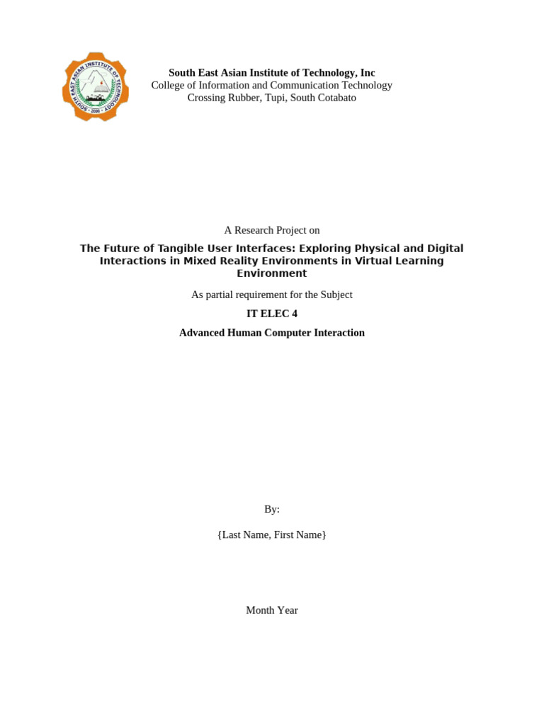 Future of Tangible User Interfaces | PDF | Human–Computer Interaction ...