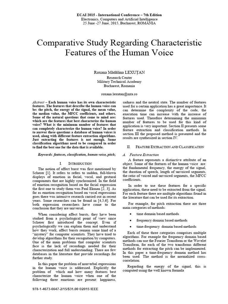 Human Voice Feature Analysis Study | PDF | Support Vector Machine ...