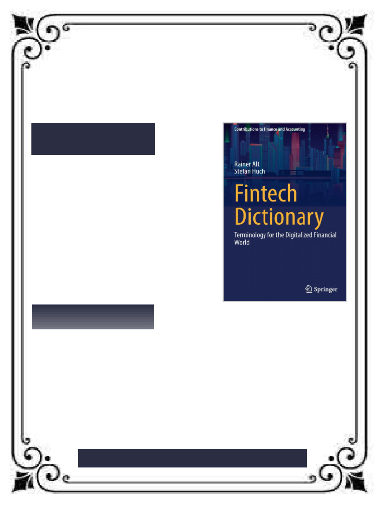 Fintech Dictionary: Terminology for the Digitalized Financial World ...
