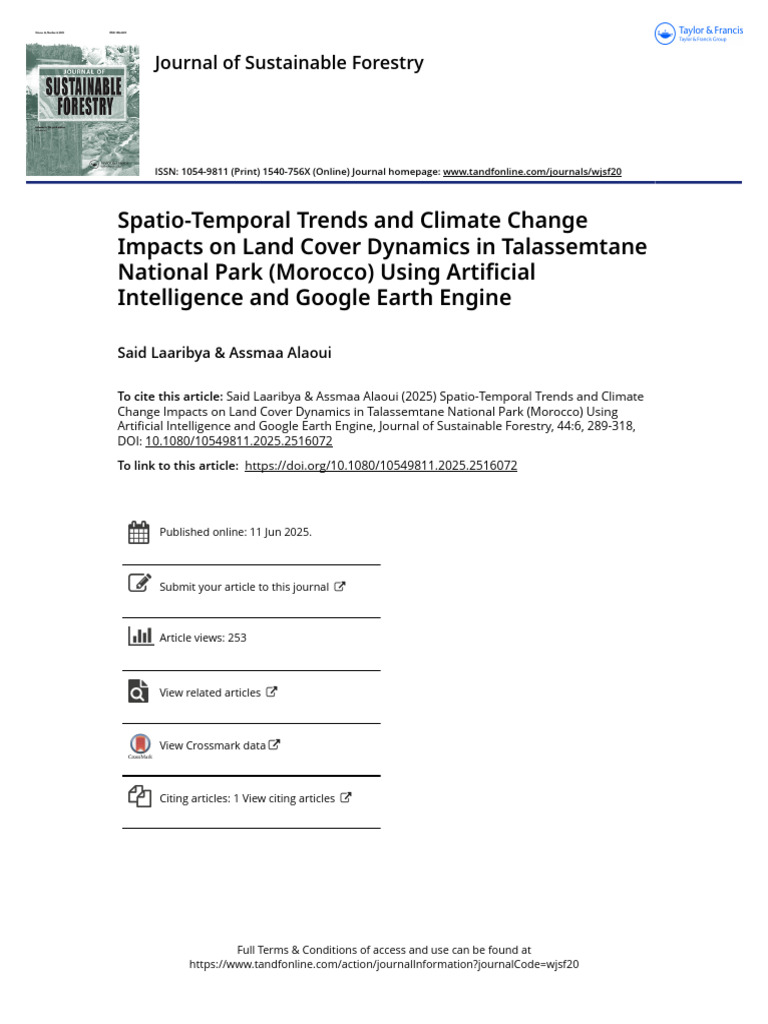 Spatio-Temporal Trends and Climate Change Impacts on Land Cover ...