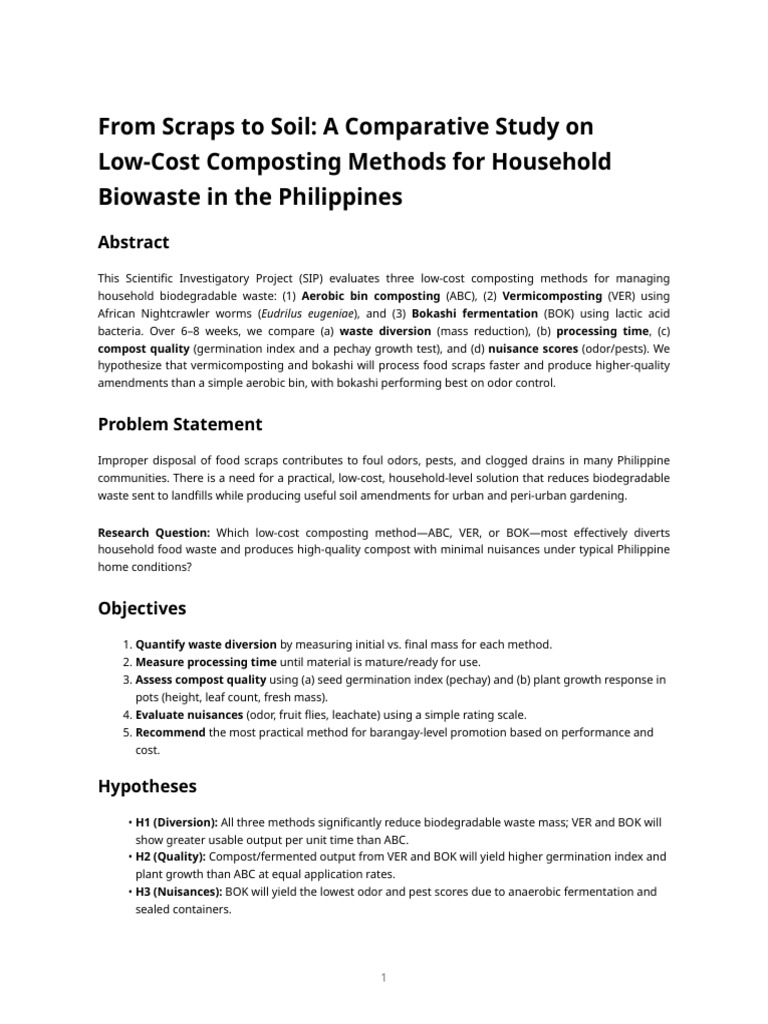 Low-Cost Composting Methods in the Philippines | PDF | Compost ...