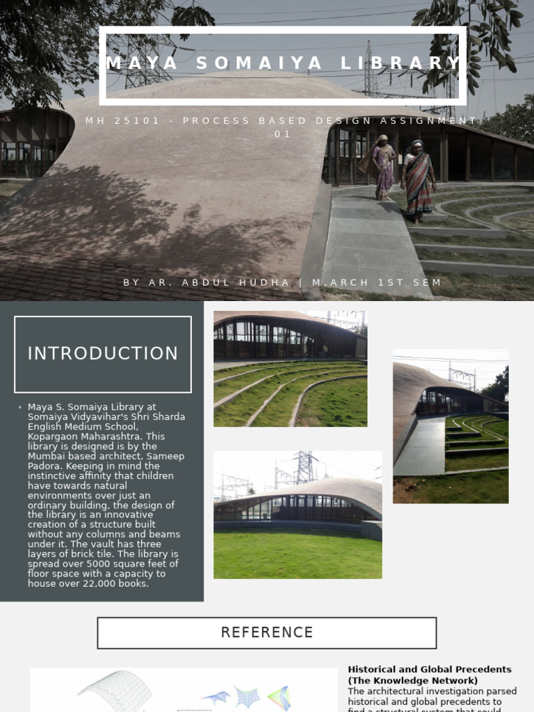 Maya Somaiya Library Design Overview | PDF | Brick | Stress (Mechanics)