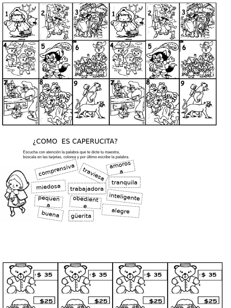 Actividades de Caperucita Roja para Niños | PDF