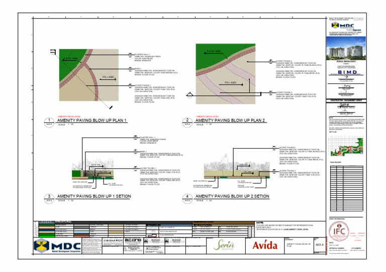 Amenity Deck Paving Plan Details | PDF | Civil Engineering | Structural ...