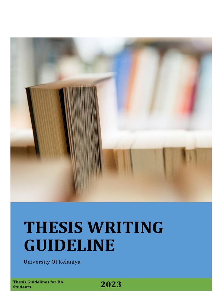 Thesis Writing Guidelines for BA Students | PDF | Thesis | Apa Style