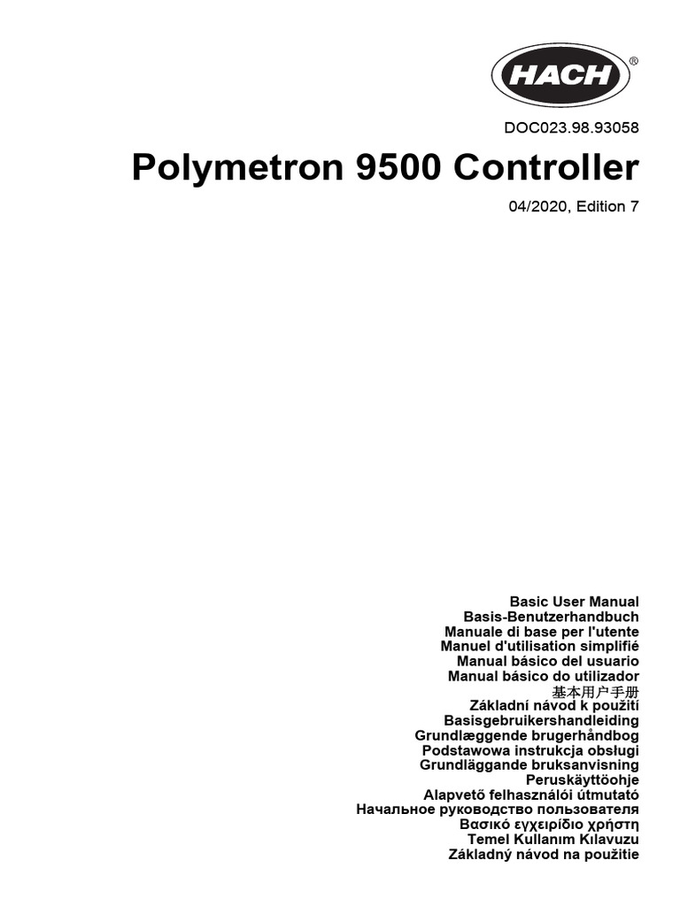 Polymetron 9500 Controller User Manual | PDF | Relay | Parameter ...