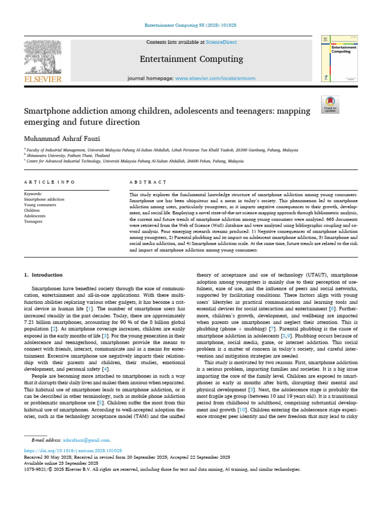 Smartphone Addiction in Youth: Trends & Impacts | PDF | Adolescence ...
