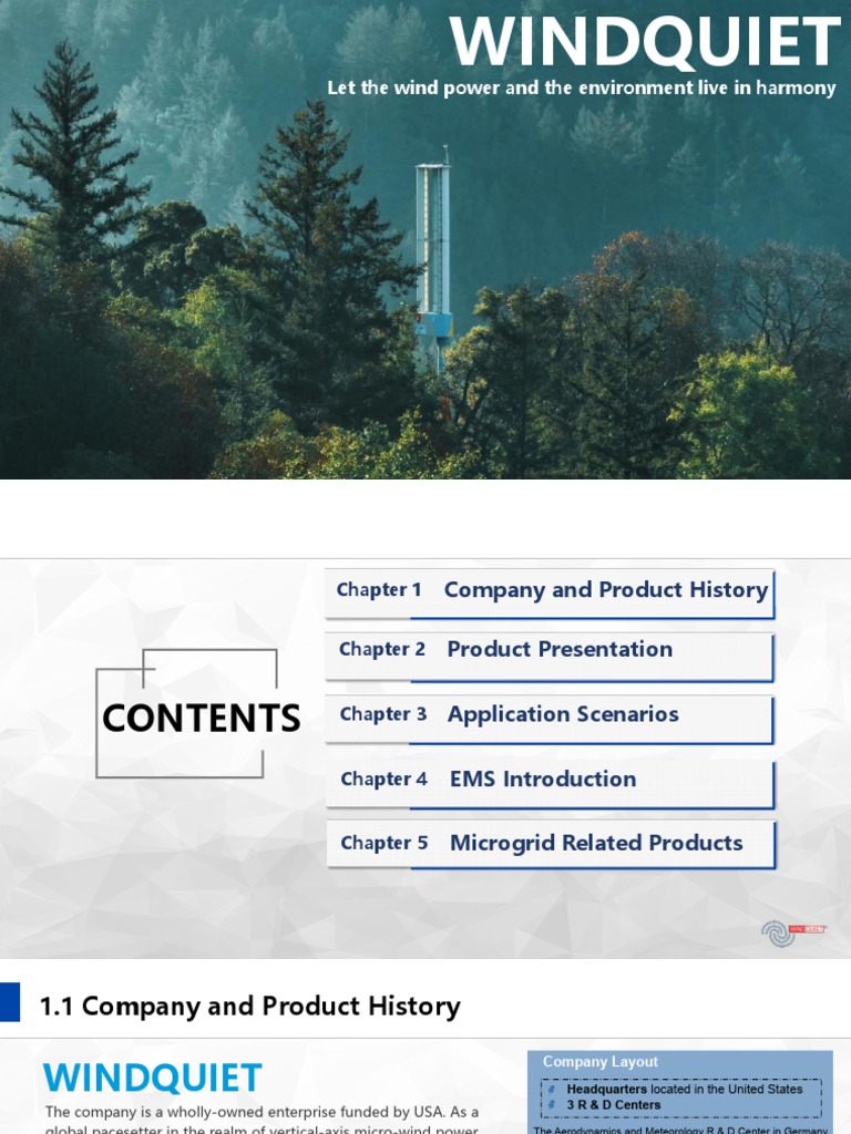 WindQuiet: Eco-Friendly Wind Turbines | PDF | Wind Power | Wind Turbine