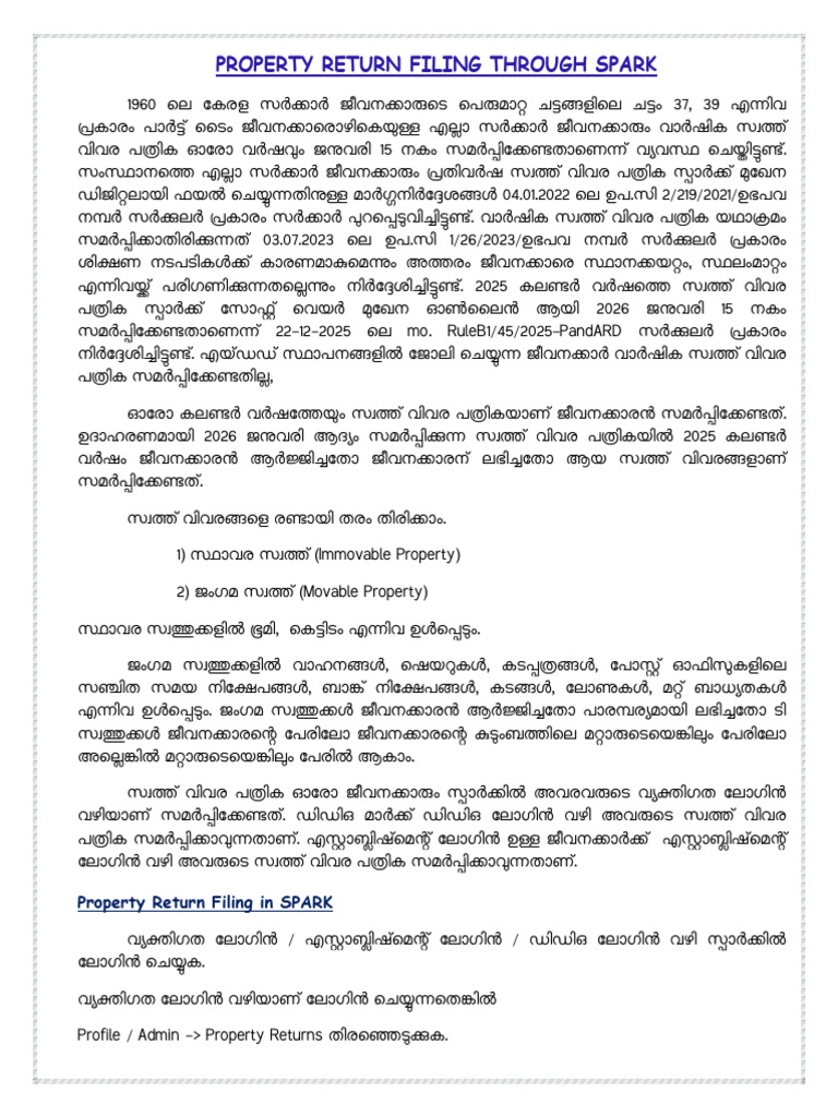 Property Return Filing | PDF