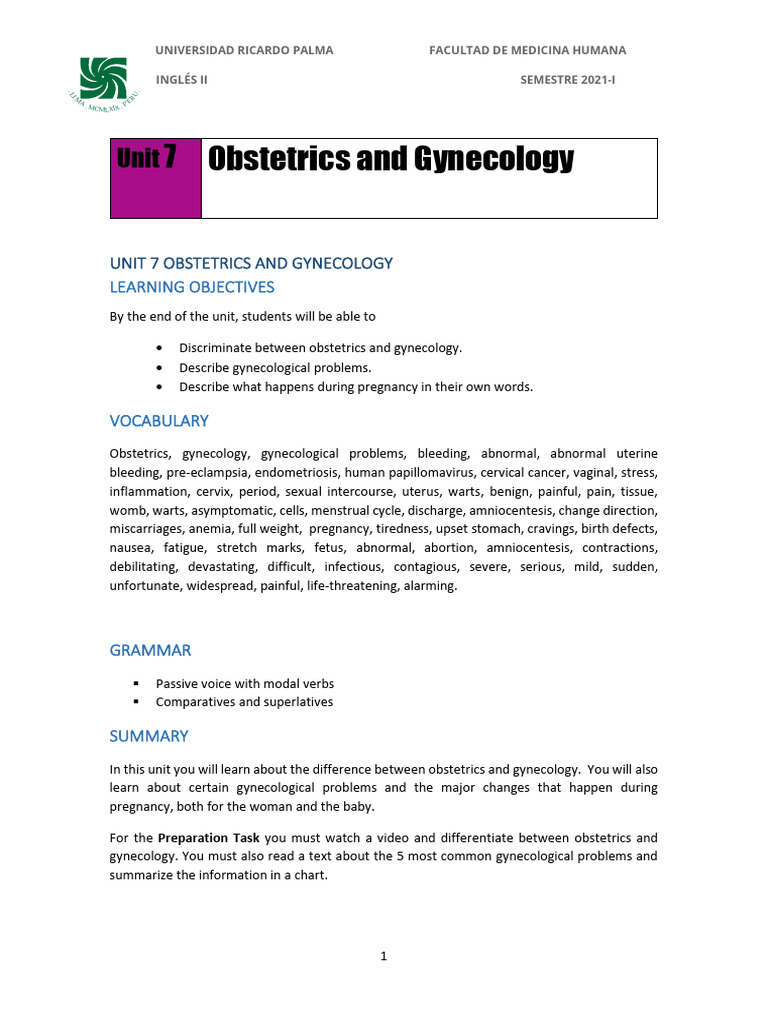 Obstetrics and Gynecology Overview | PDF | Pregnancy | Uterus