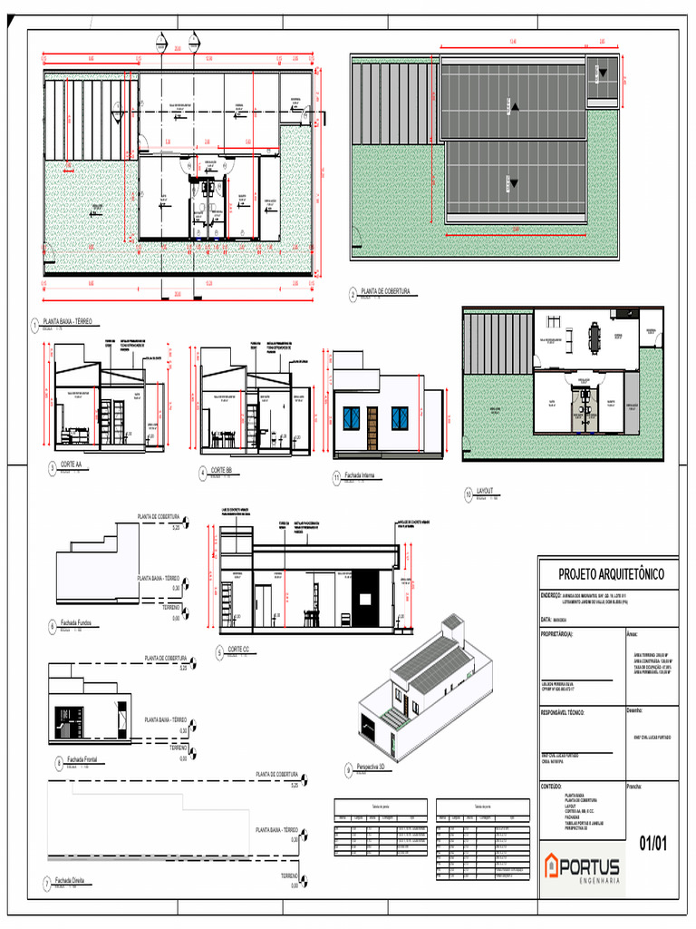Planta Baixa e Fachadas de Projeto Residencial | PDF