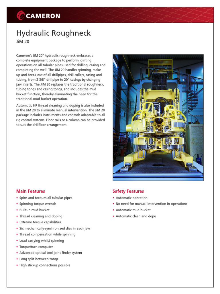 JiM 20 Hydraulic Roughneck Overview | PDF | Mechanical Engineering