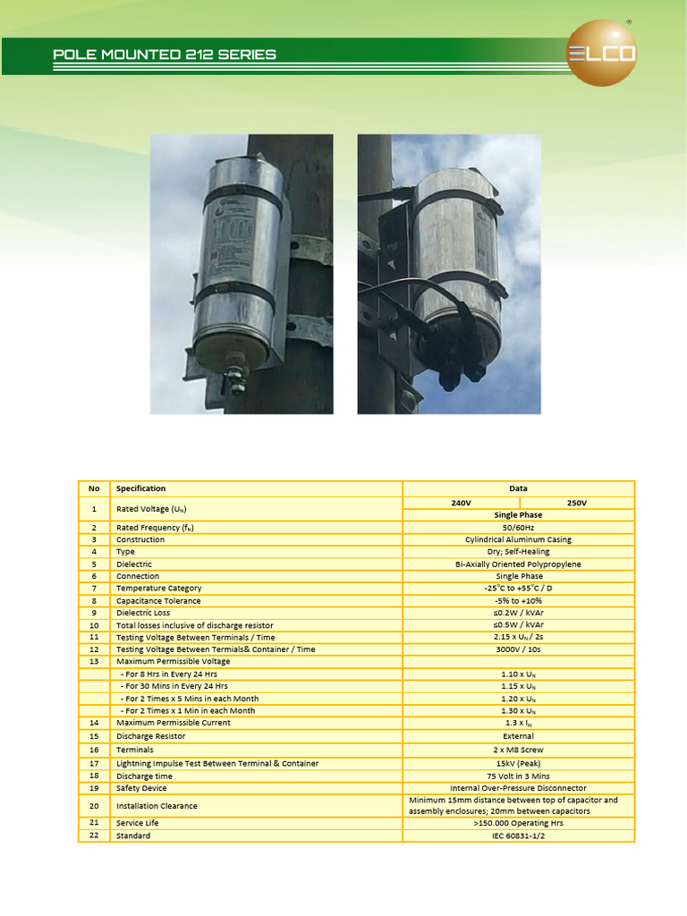 212 Series Capacitor Specifications | PDF | Physical Quantities ...