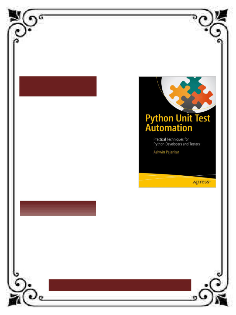 Python Unit Test Automation: Practical Techniques for Python Developers ...