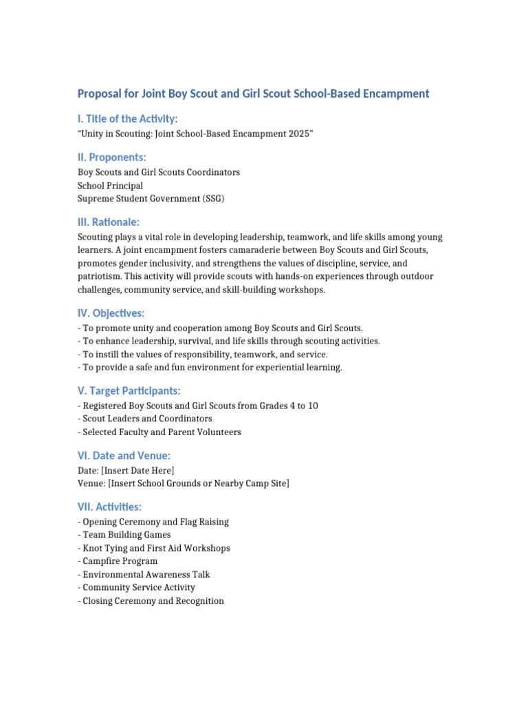 Joint Boy and Girl Scout Encampment 2025 | PDF | Scouting