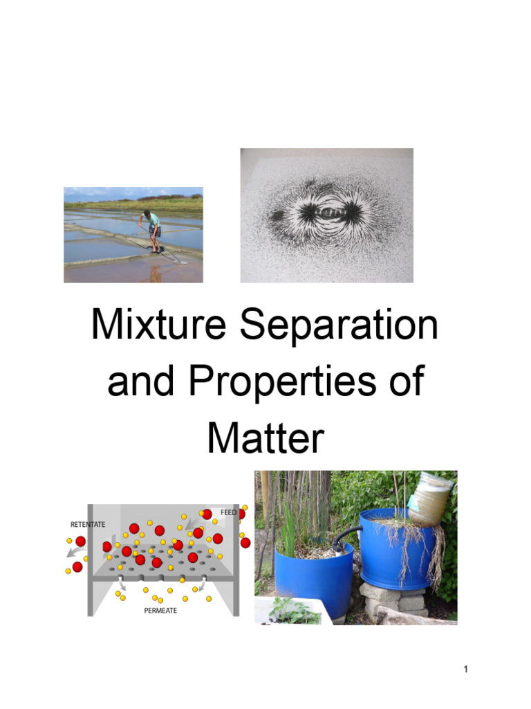 Mixture Separation Techniques Explained | PDF | Mixture | Filtration