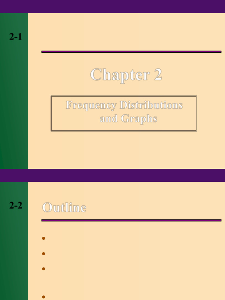 2. Frequency Distributions and Graphs(1) | PDF | Histogram | Pie Chart